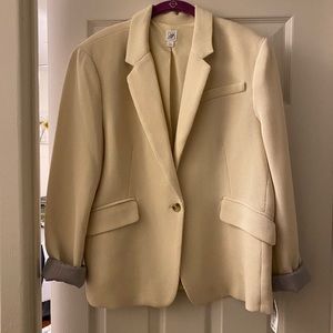 Roz & Ali dress barn cream waffle blazer
